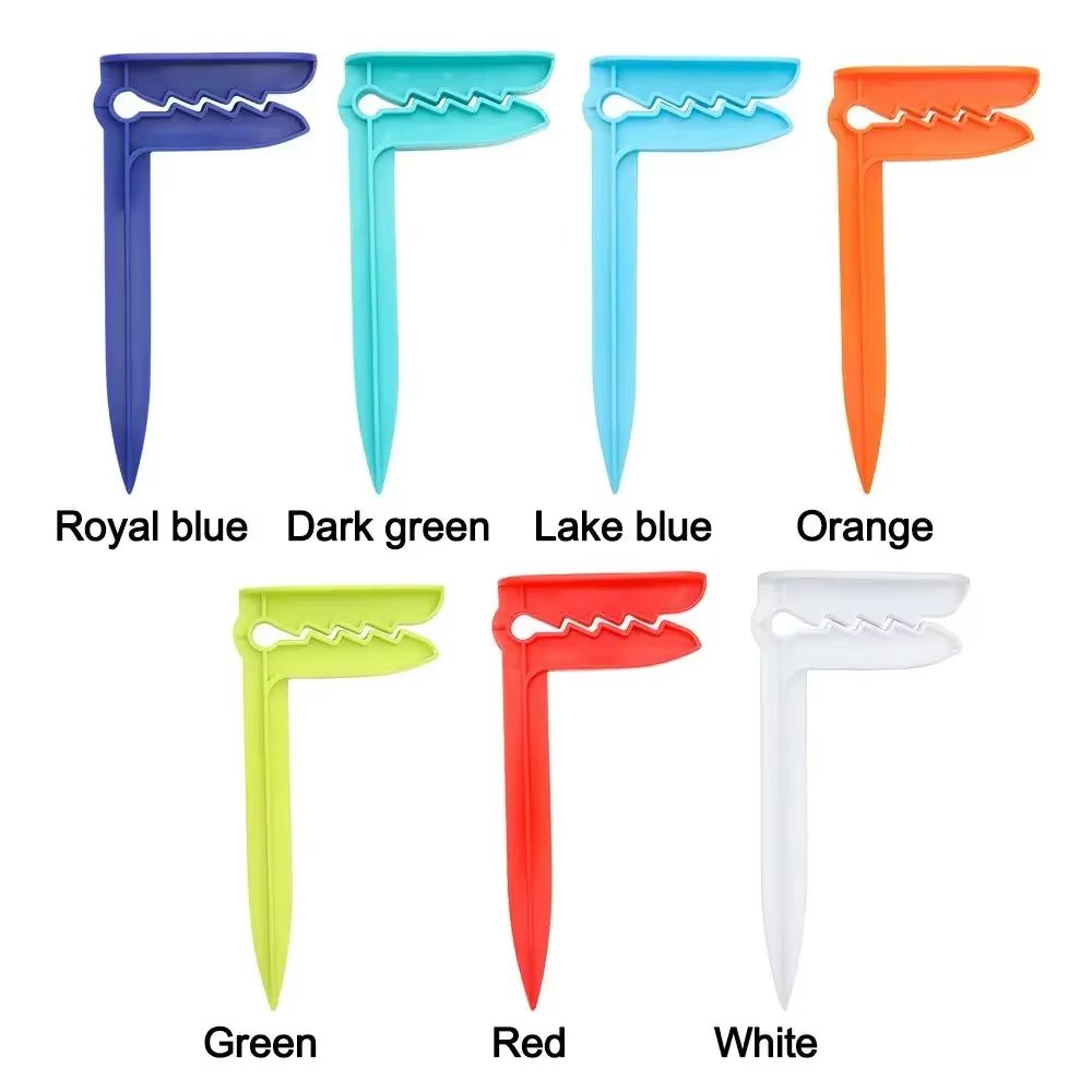4-Piece Beach Towel & Camping Mat Clip Set