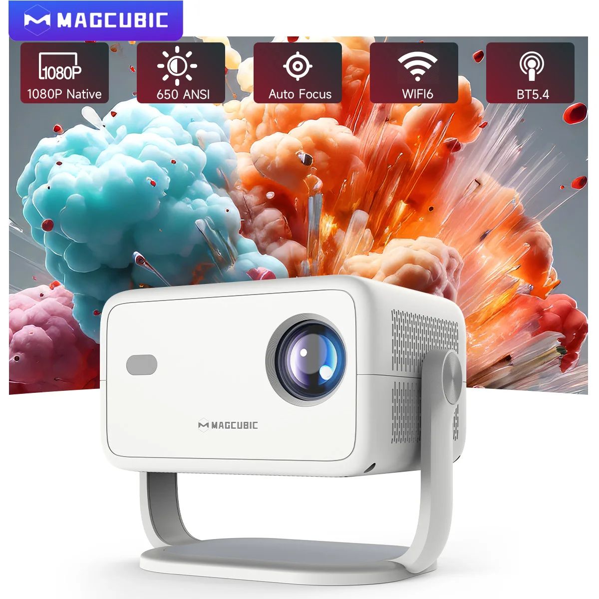 Magcubic L018 Smart Portable Projector – 1080P Full HD, Android Projector with WiFi6 & Auto-Focus
