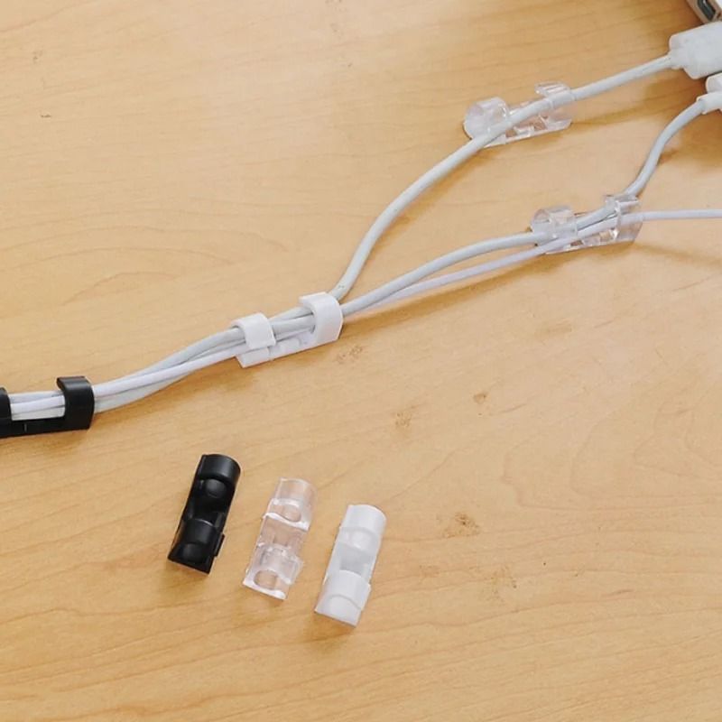 10-Piece Charger Cable Organizer – High-Performance Desktop Tidy Clips & USB Wire Management Holder