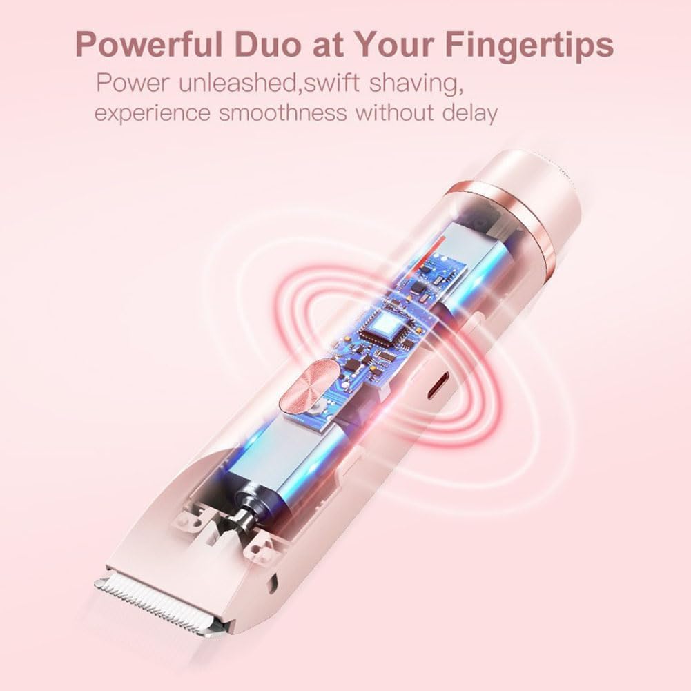 The Ideal 2-in-1 Dual Head Women's Electric Shaver, Precision Electric Hair Clipper