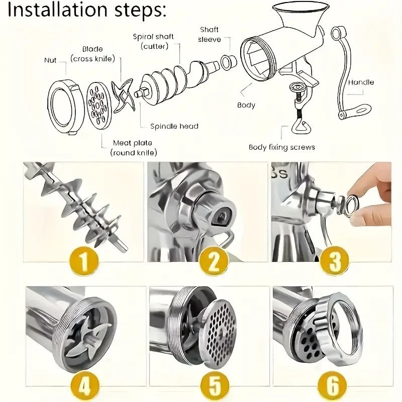 Heavy Duty Hand Operated Manual Kitchen Meat Mincer and Sausage Filler