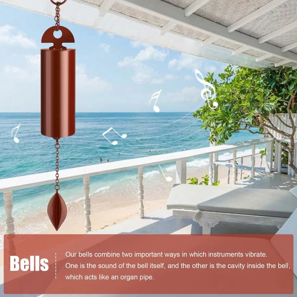 Heroic Wind Chimes Metal Bell Deep Resonance Serenity Outdoor Garden Decor