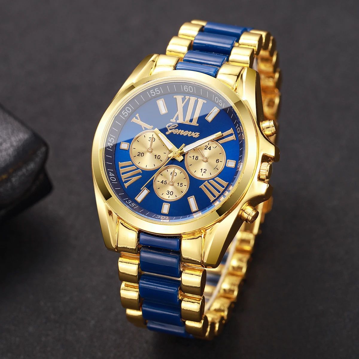 Luxury Roma Dial Men's Quartz Watch – 1.65in Business Stainless Style Wristwatch