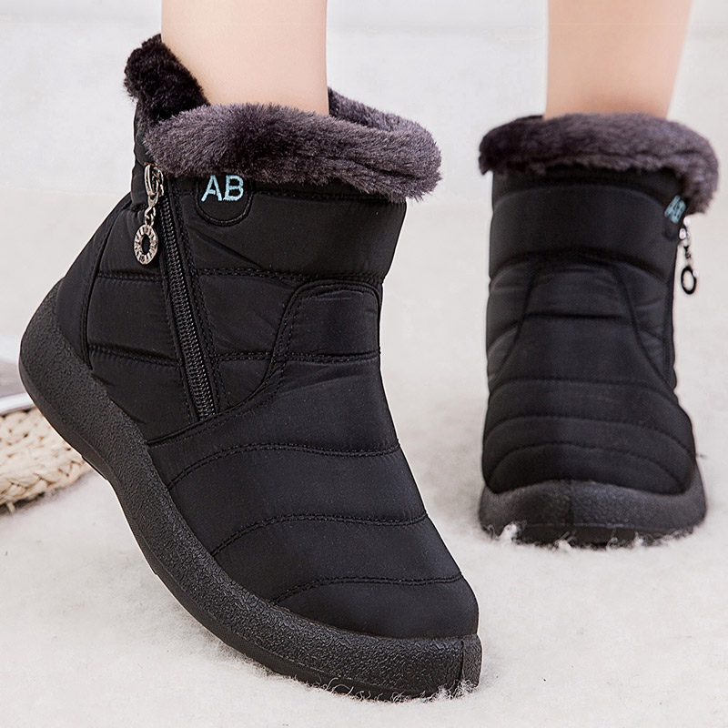 Waterproof Womens Boots, Women's Winter Boots, Ankle Boots With Fur, Snow Boots Women, Low Heels Winter Footwear