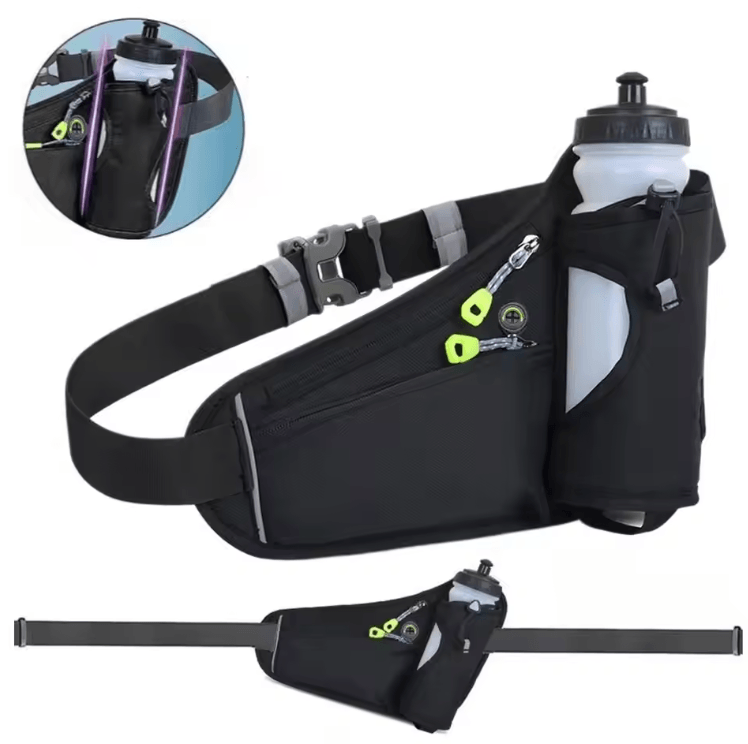 HydraMove Adjustable Running Waist Bag with Water Bottle Holder
