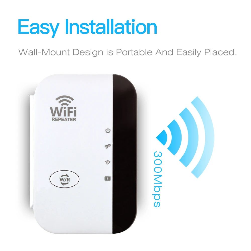 Wireless WiFi Repeater, Remote Extender & Signal Amplifier for Home and Office