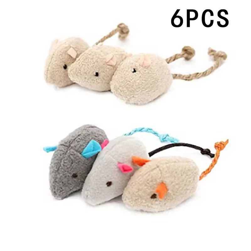 Simulated Plush Mouse Cat Toy Set Durable Scratch Resistant Cat Play Toy
