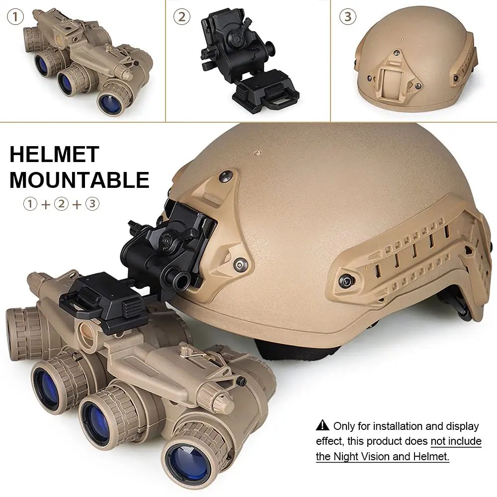 L4G24 NVG Helmet Mount Holder – Metal/Nylon Night Vision Bracket for PVS15/PVS18 & GPNVG18 Tactical Adapter