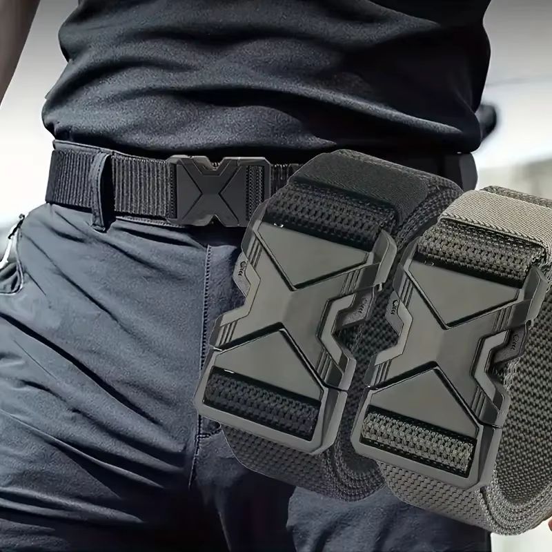 RangerX Tactical Nylon-Canvas Belt Set (2-Pack) – Multifunctional Outdoor & Hunting Belts for Men