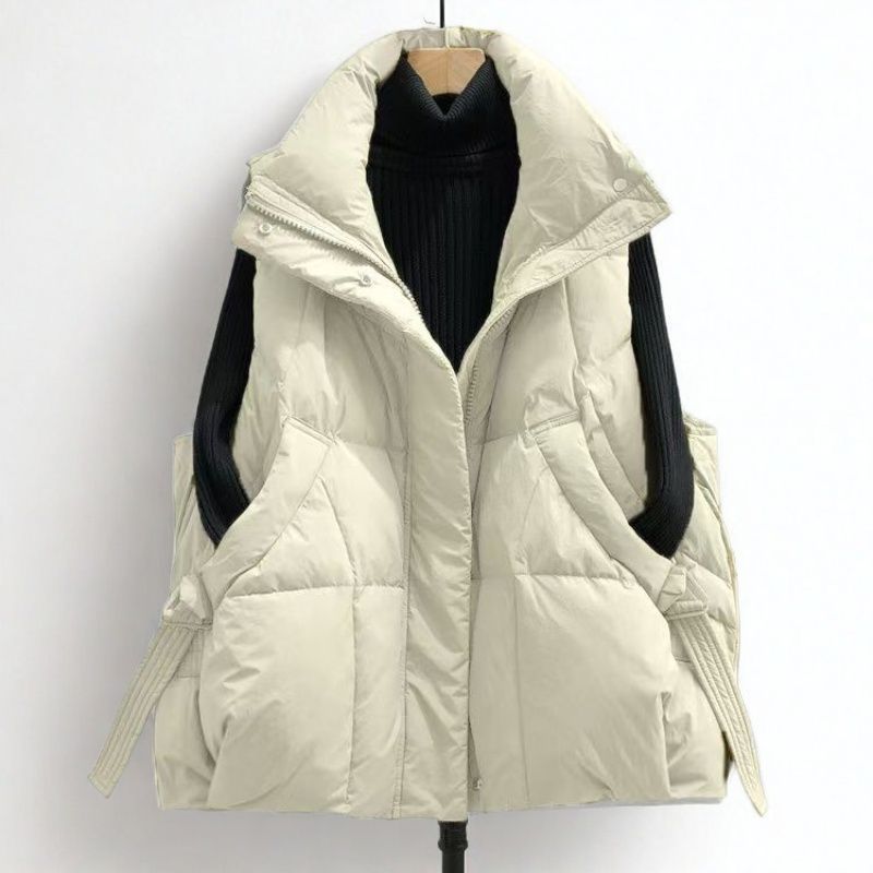 Winter Plus Size Women's Down Cotton-padded Vest Coat - Elegant, Warm Waistcoat Jacket for Fashion and Comfort