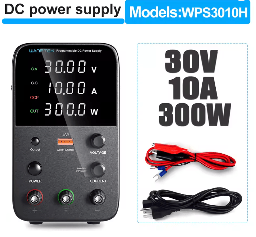 Programmable DC Power Supply 30V 10A Wanptek WPS3010H Adjustable Bench Unit