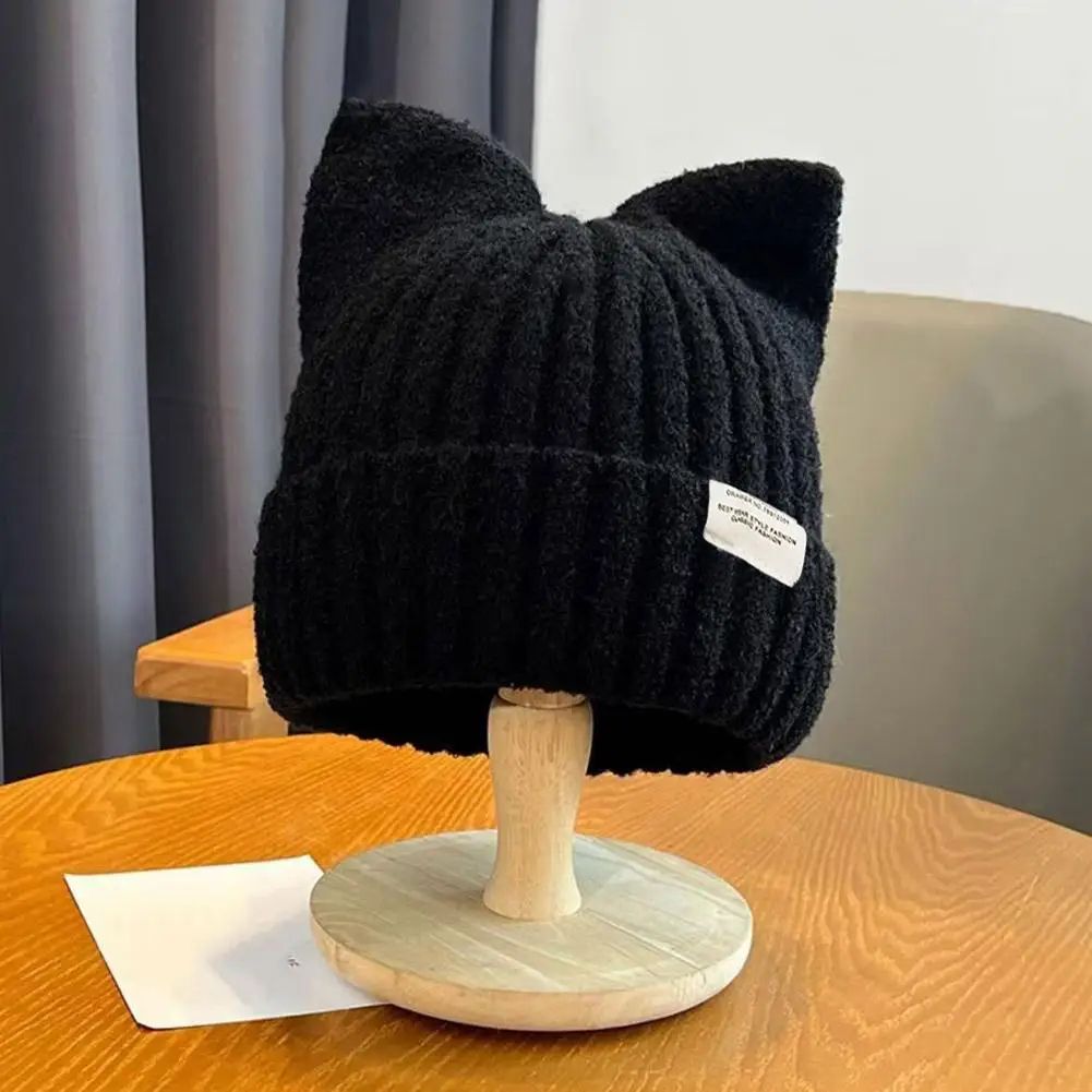 Cute Cat Ear Knitted Winter Beanie