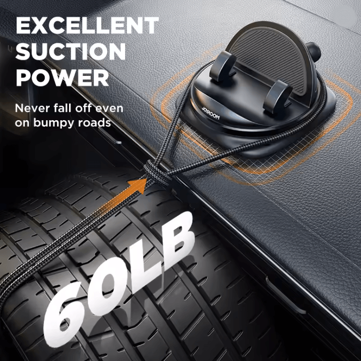 Dashboard Car Phone Holder with 360 Degree Rotation and Non Slip Silicone Mount