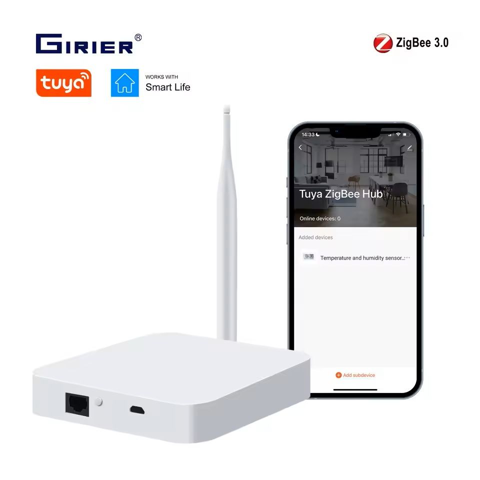 Tuya ZigBee Smart Gateway Hub with Antenna for Home Automation