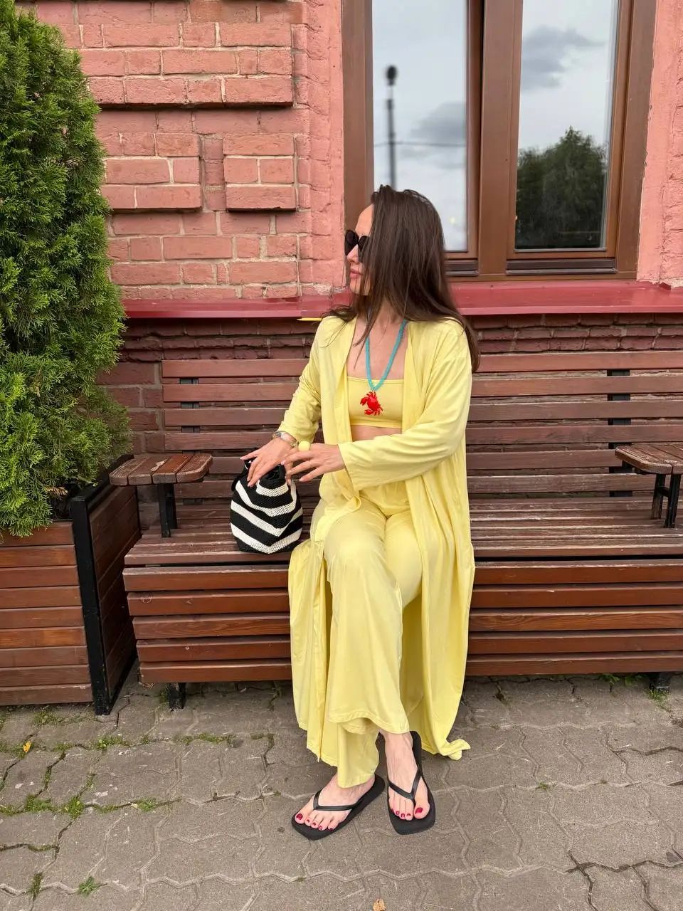 Hirsionsan Women's Modal 3-Piece Lounge Set – Loose Cardigan, Vest & High-Waist Pants Casual Outfit