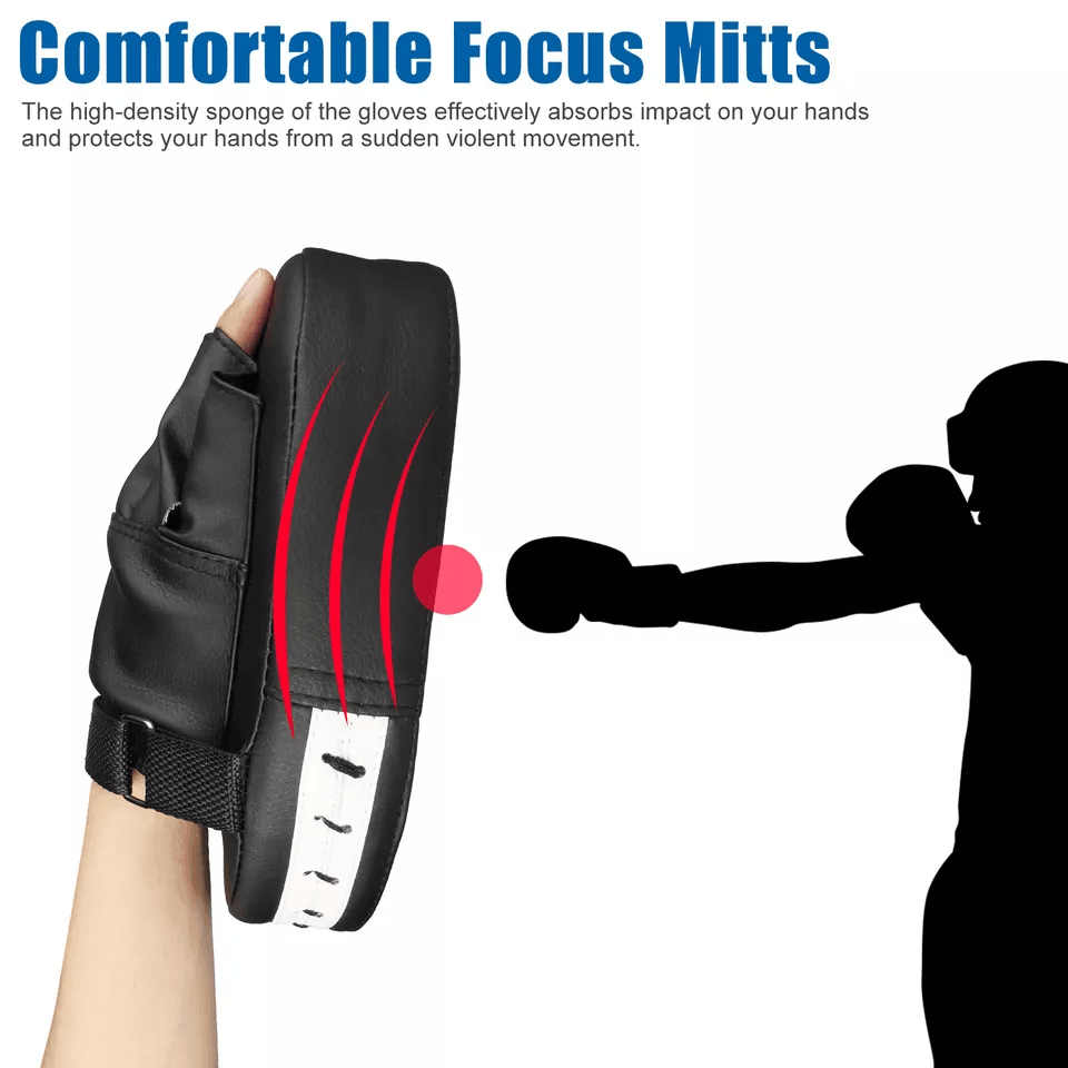 2PCS MMA Boxing Punching Mitts – Sparring Gloves & Kick Target Focus Training Pads