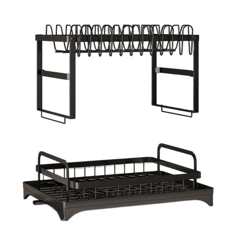 Multifunctional Kitchen Drain Rack – Dual-Tier Dish & Bowl Storage Organizer – Household Tableware Drying Station