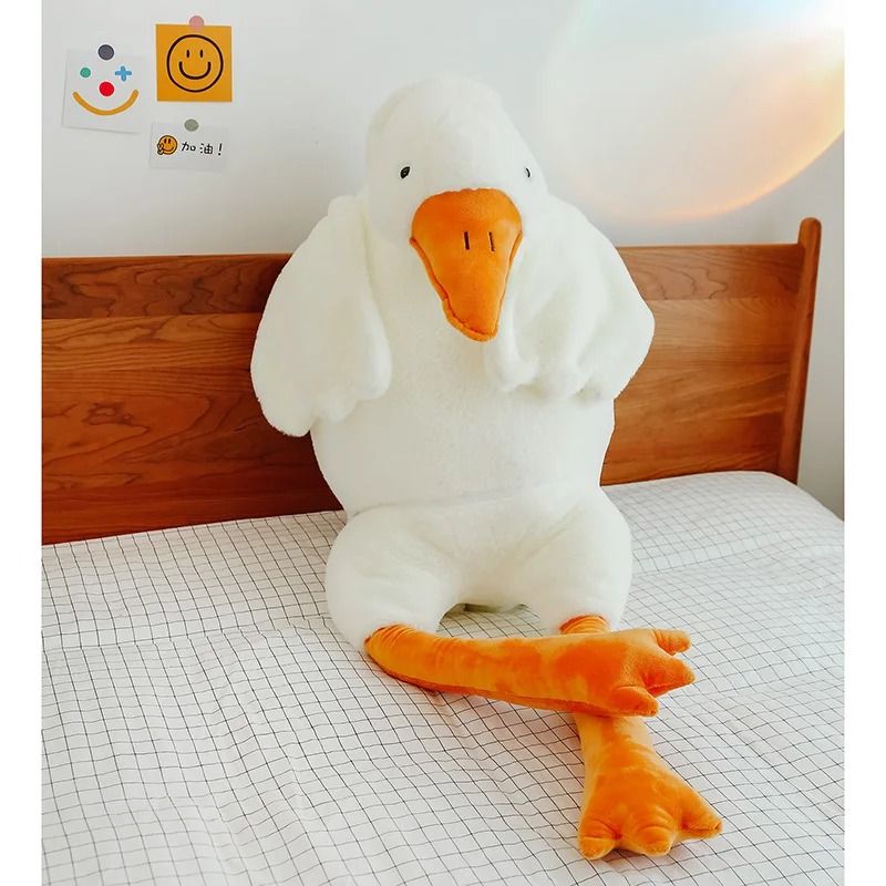 Big White Goose Throw Pillow Plush Toy Sleep Bed Birthday Gift Stuffed Doll