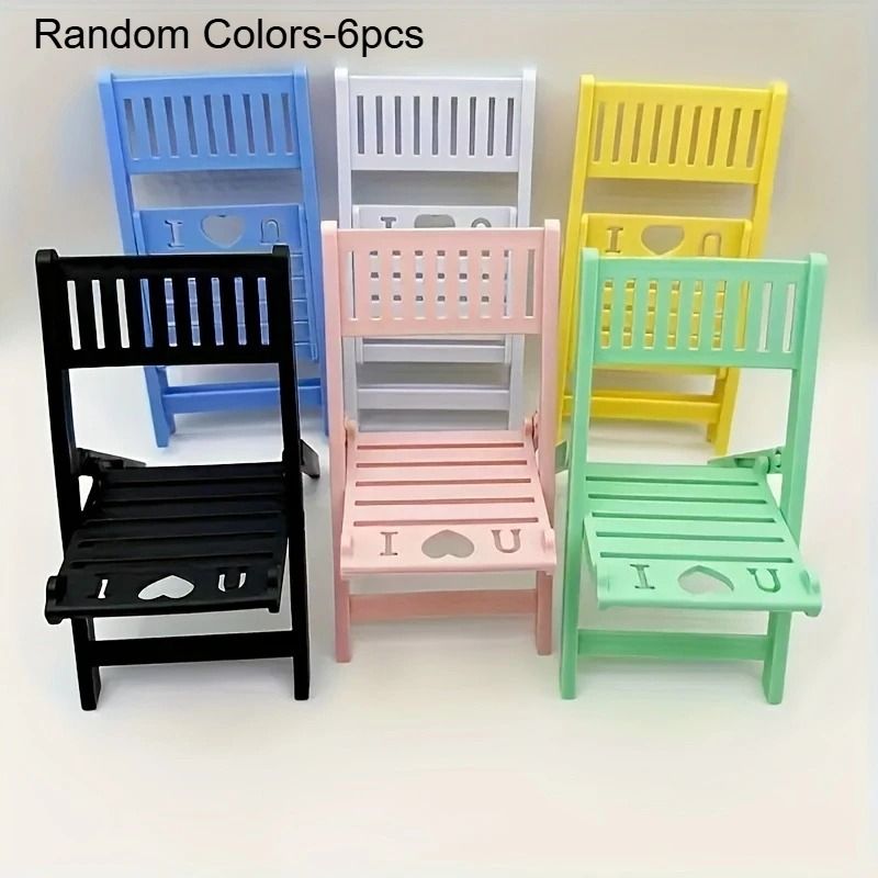 6 pcs Mini Beach Chair Cell Phone Stand