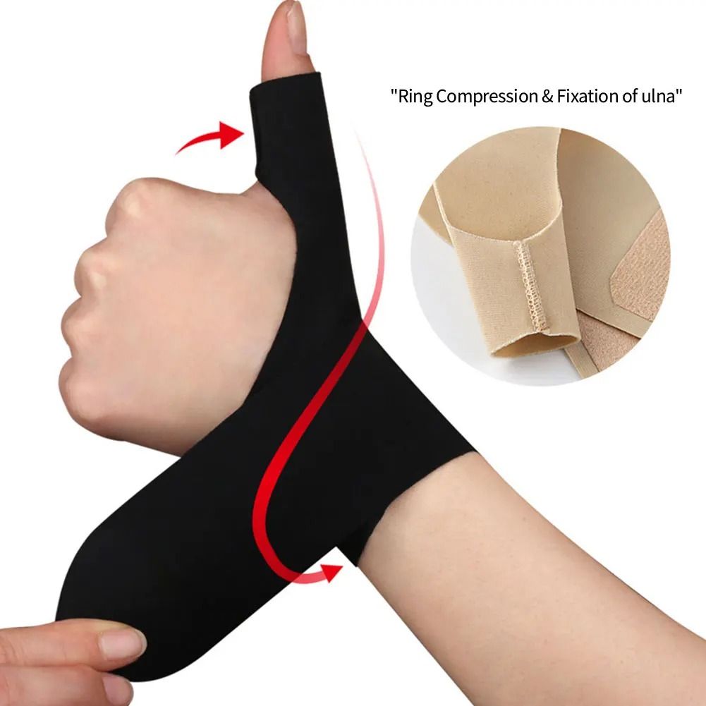 Adjustable Thumb and Wrist Support Bandage for Stabilizing Hand Movement