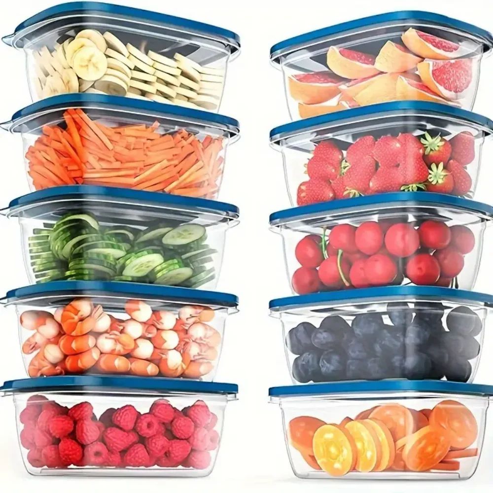 709ml Meal Prep Containers Set of 6 with Colorful Lids, Leak-Resistant Stackable Lunch Boxes