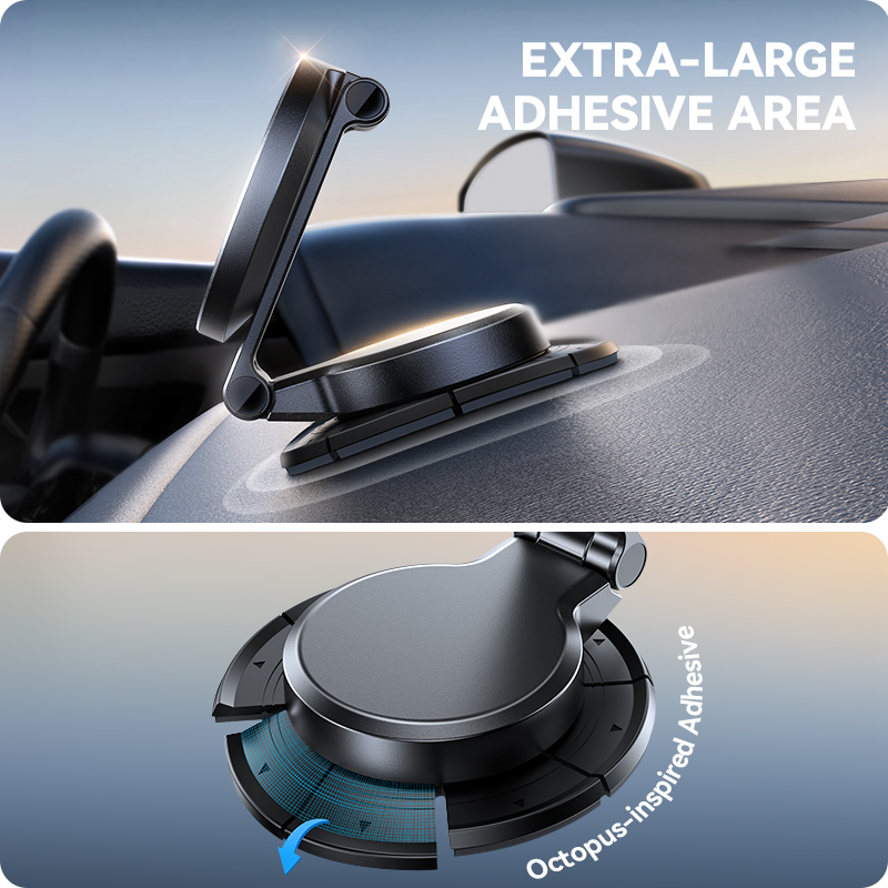 15W Wireless Charging Car Mount, Magnetic N55, 360° Rotation, Foldable Phone Holder Fast Charger