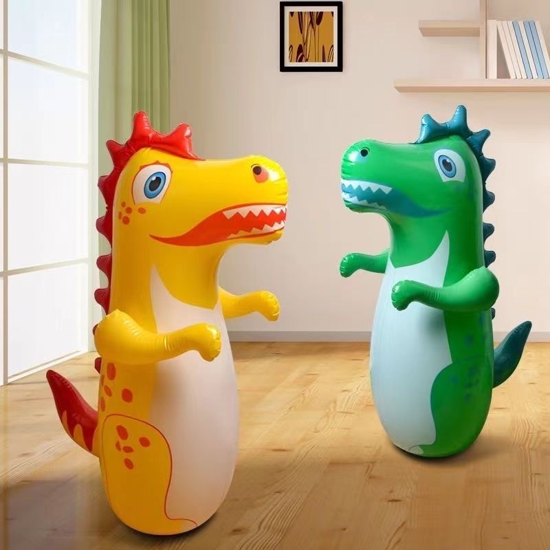 Kids Safety Air Inflatable Boxing Bag Toy, Fun Animal Tumbler Toy for Beach Activities, Parties & Playtime