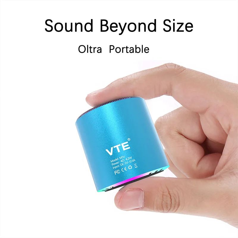 Portable Bluetooth 5.3 RGB Light Speaker with Bass