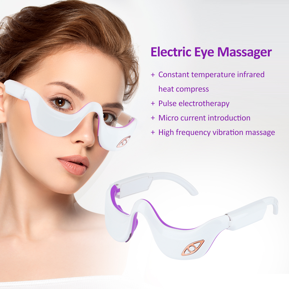 Eye Massager for Wrinkles & Bags, 3D Rechargeable Beauty Tool with Heat Therapy & Pulse Massage for Eye Care