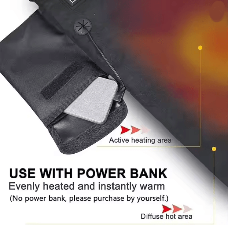 Portable Heated Stadium Seat Extra Wide Foldable Seat Cushion with Back Support