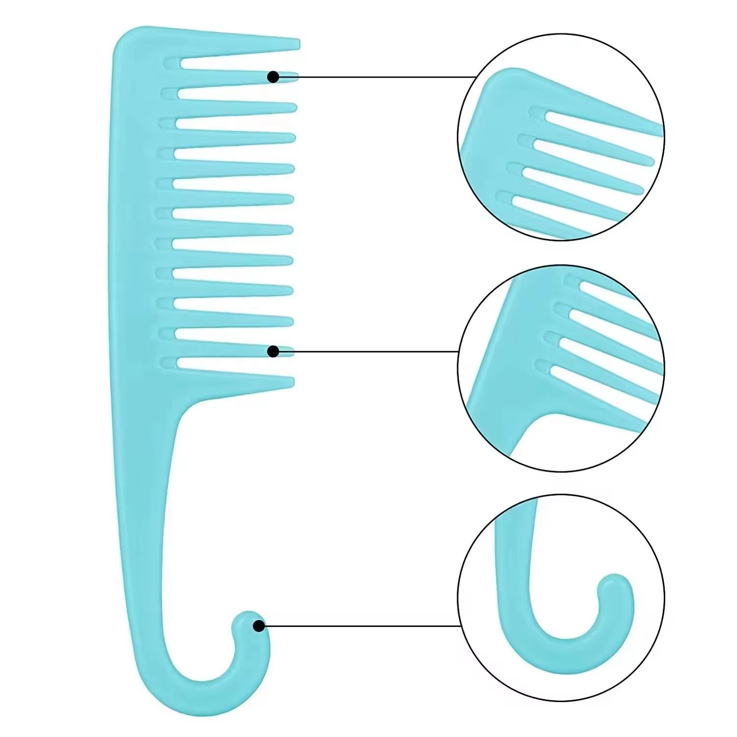 Gentle Wide-Teeth Detangling Brush With Scalp Massage