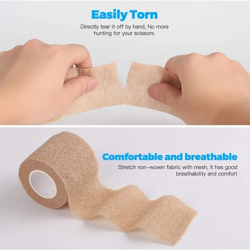 Self Adhesive Elastic Bandage Tattoo Grip Tape 3 Pack Cohesive Wrap