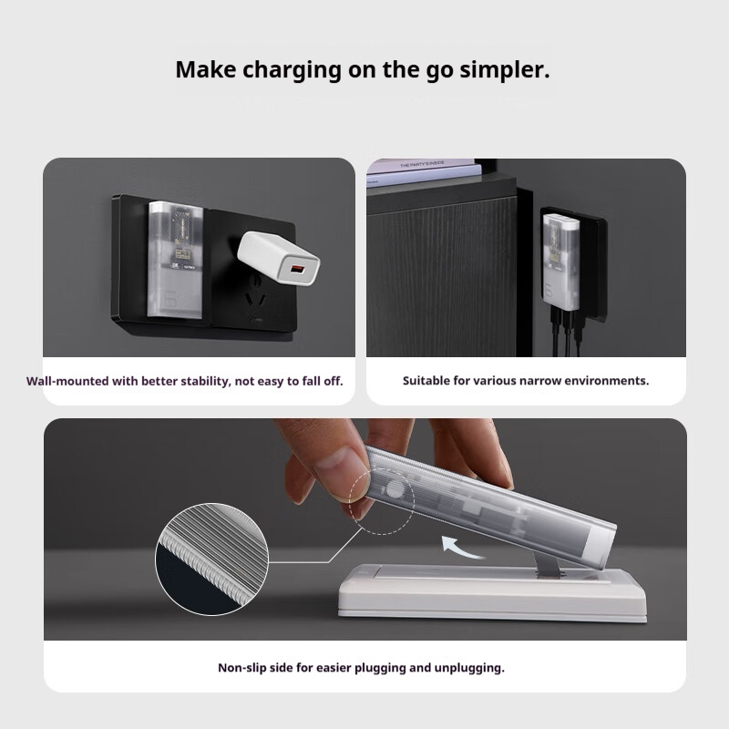 MAX Fast Charging Dual Port Output Chargers, GaN Ultra Slim Charger with Foldable Plug Adapter Three Body