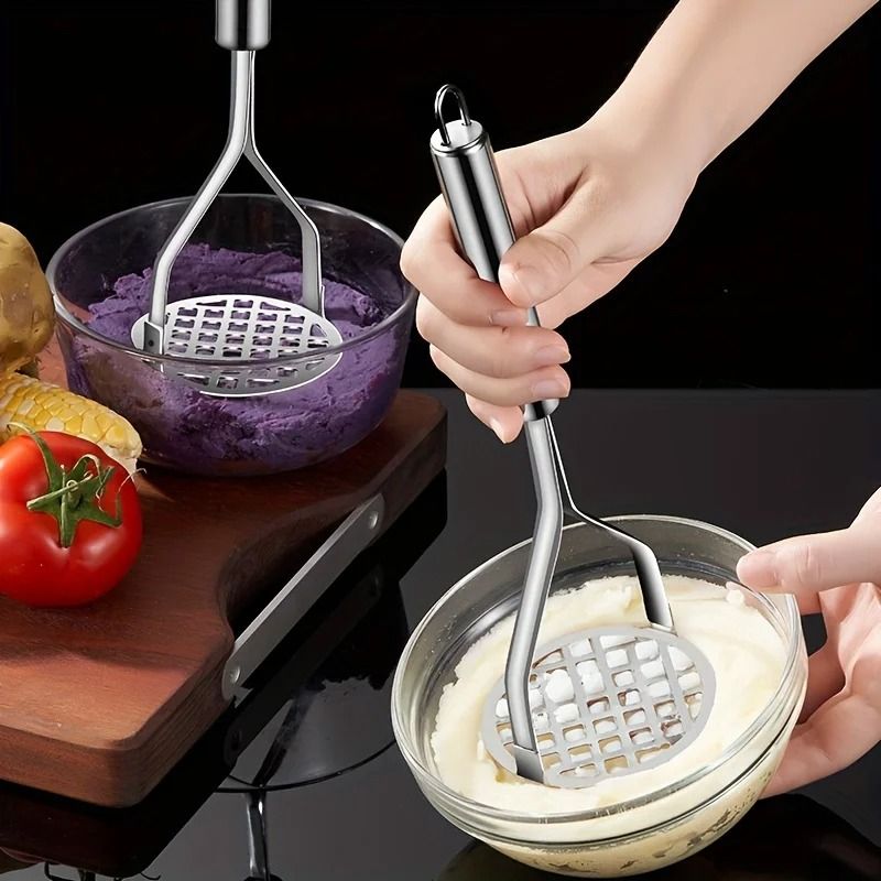 Stainless Steel Manual Potato Masher Fruit and Vegetable Crusher Kitchen Tool