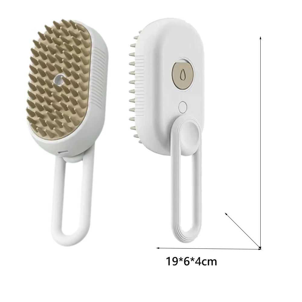 SteamSoft Pet Grooming Brush – Cat Dog Spray Comb with Massage & Hair Removal
