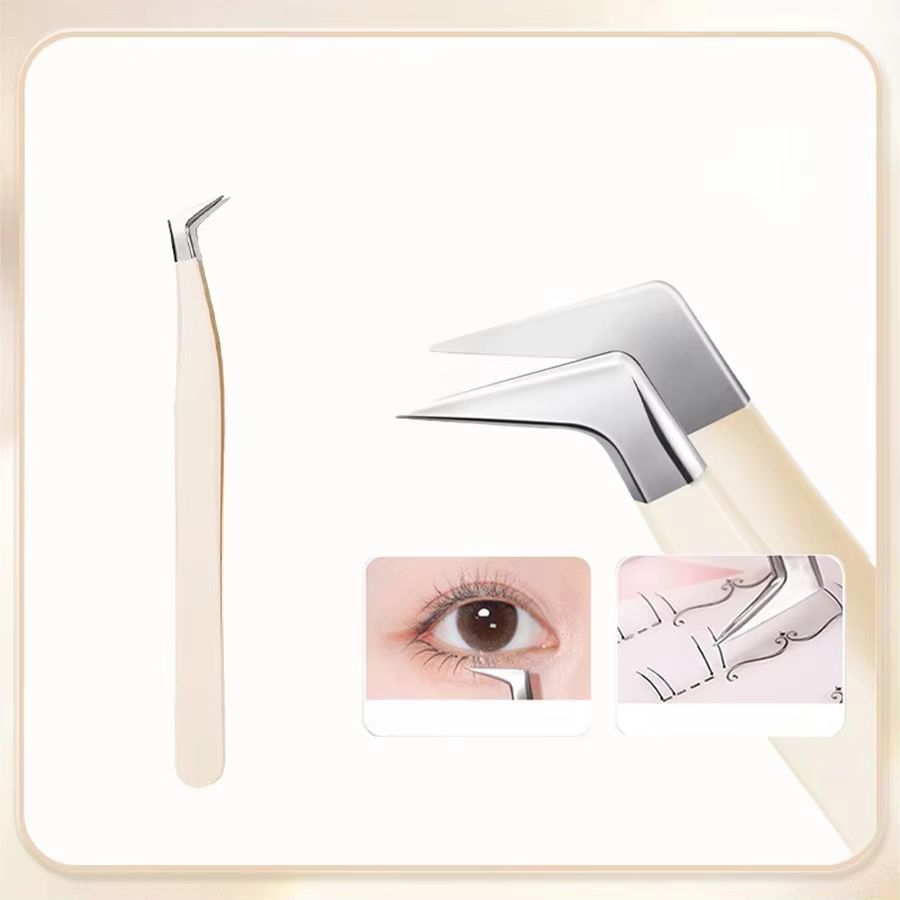 Premium Stainless Steel Eyelash Extension Tweezers Rose Gold