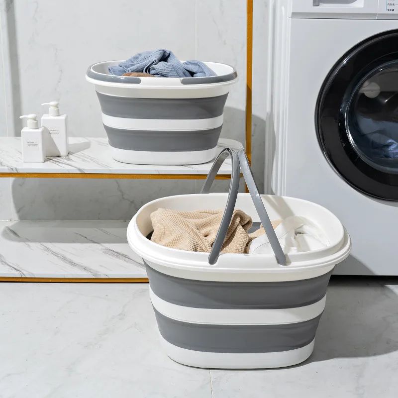 Foldable Laundry Bucket Portable Collapsible Wash Basin Storage Tub