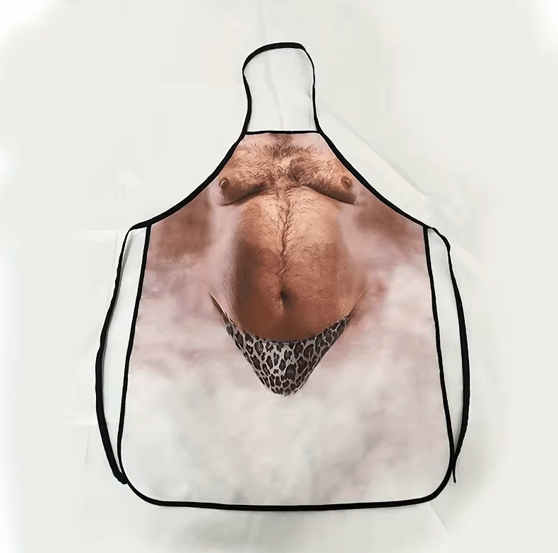 Beer Belly Printed Mens Kitchen Apron – Polyester Woven Funny BBQ Party Apron