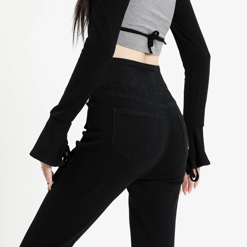 Winter Warm Jeans Women, Fleece Thickened Stretch Skinny Pencil Pants, High Waist Slim Fashion Velvet Jeans