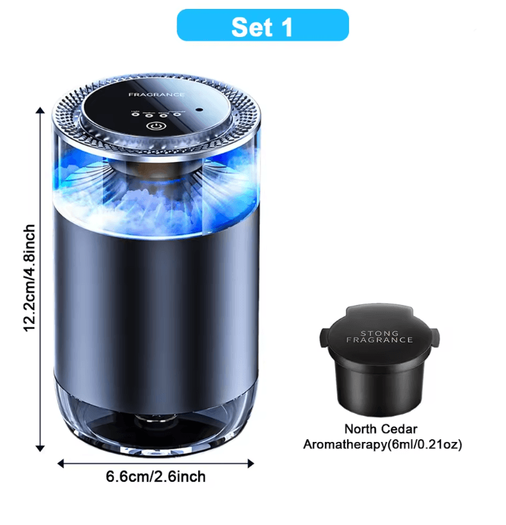 Smart Car Air Freshener Rechargeable Mist Diffuser with Adjustable Levels