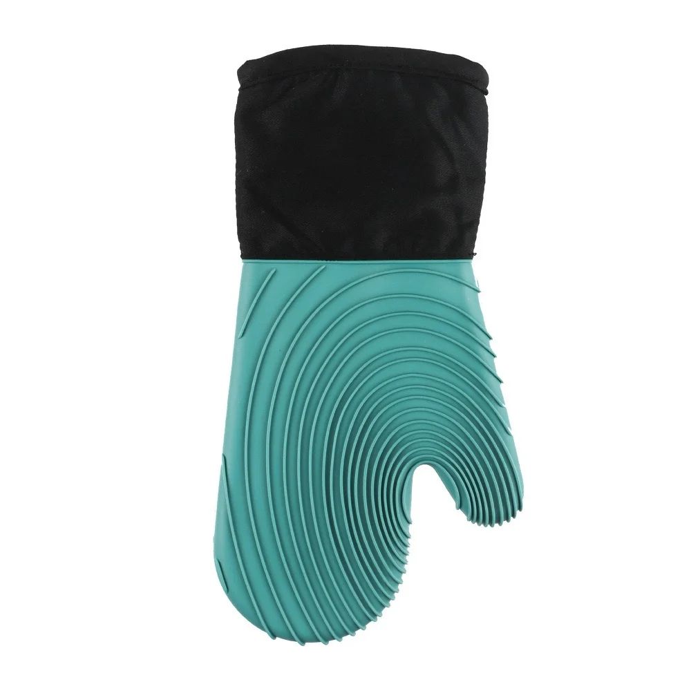 Extra-Long silicone oven mitts, Heat-Resistant, BPA-Free Cooking & BBQ Gloves (Easy-Clean, Non-Slip Grip)