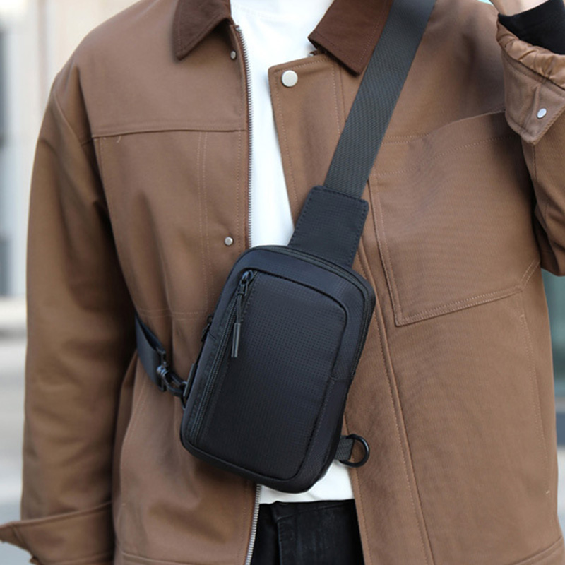 Small Sports Chest Bag for Men Mobile Phone Messenger & Shoulder Backpack for Daily Use