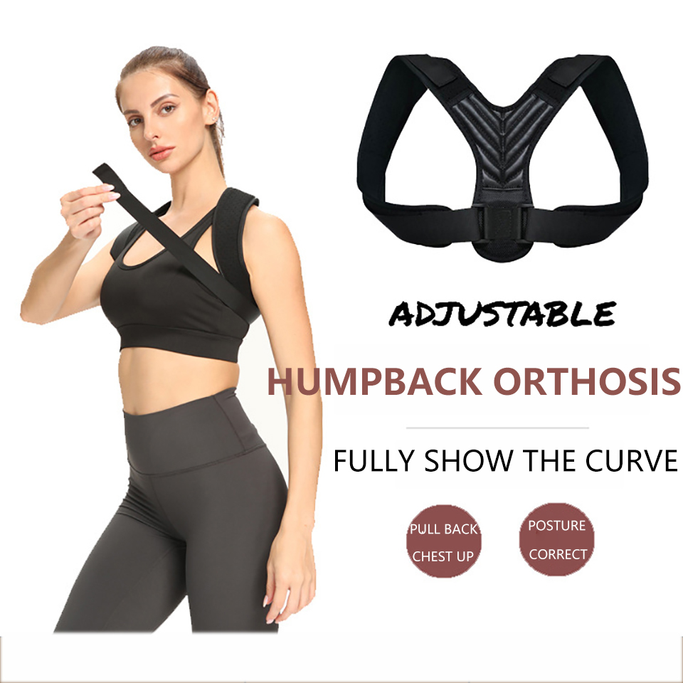 Adjustable Lumbar Posture Corrector for Men & Women Back Support Strap Brace for Spine & Shoulder Relief