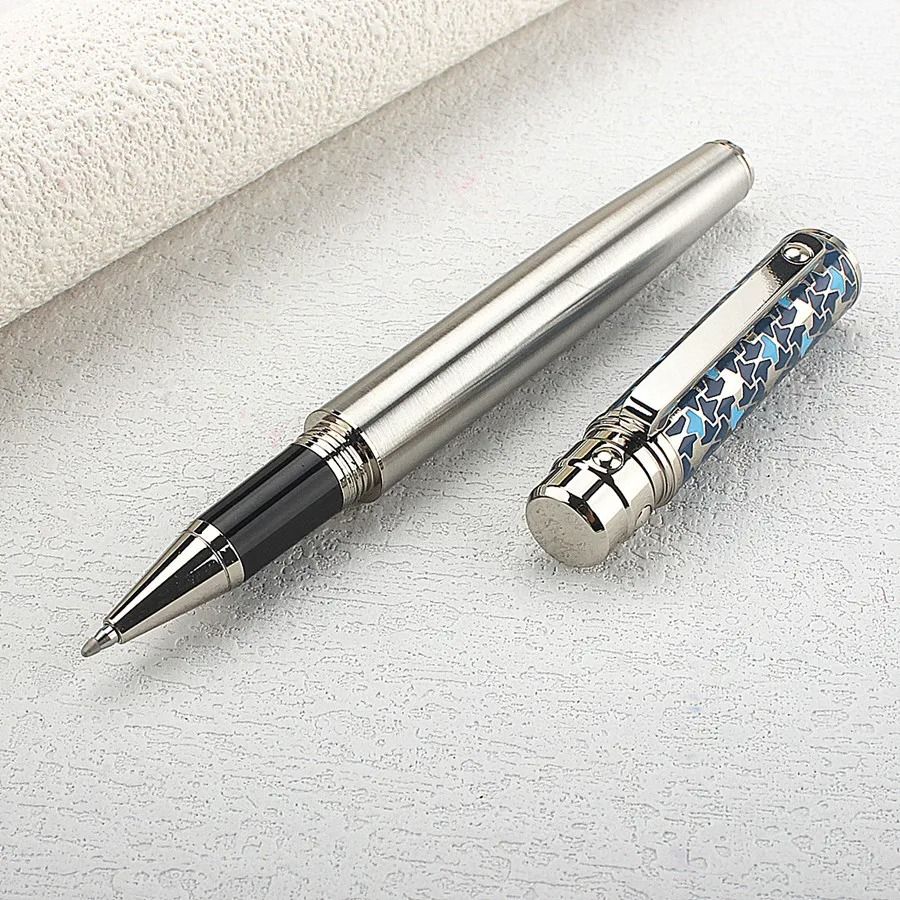 ExecutivePro Luxury Rollerball Pen Metal Business Writing Pen Blue Ink Office Gift Pen