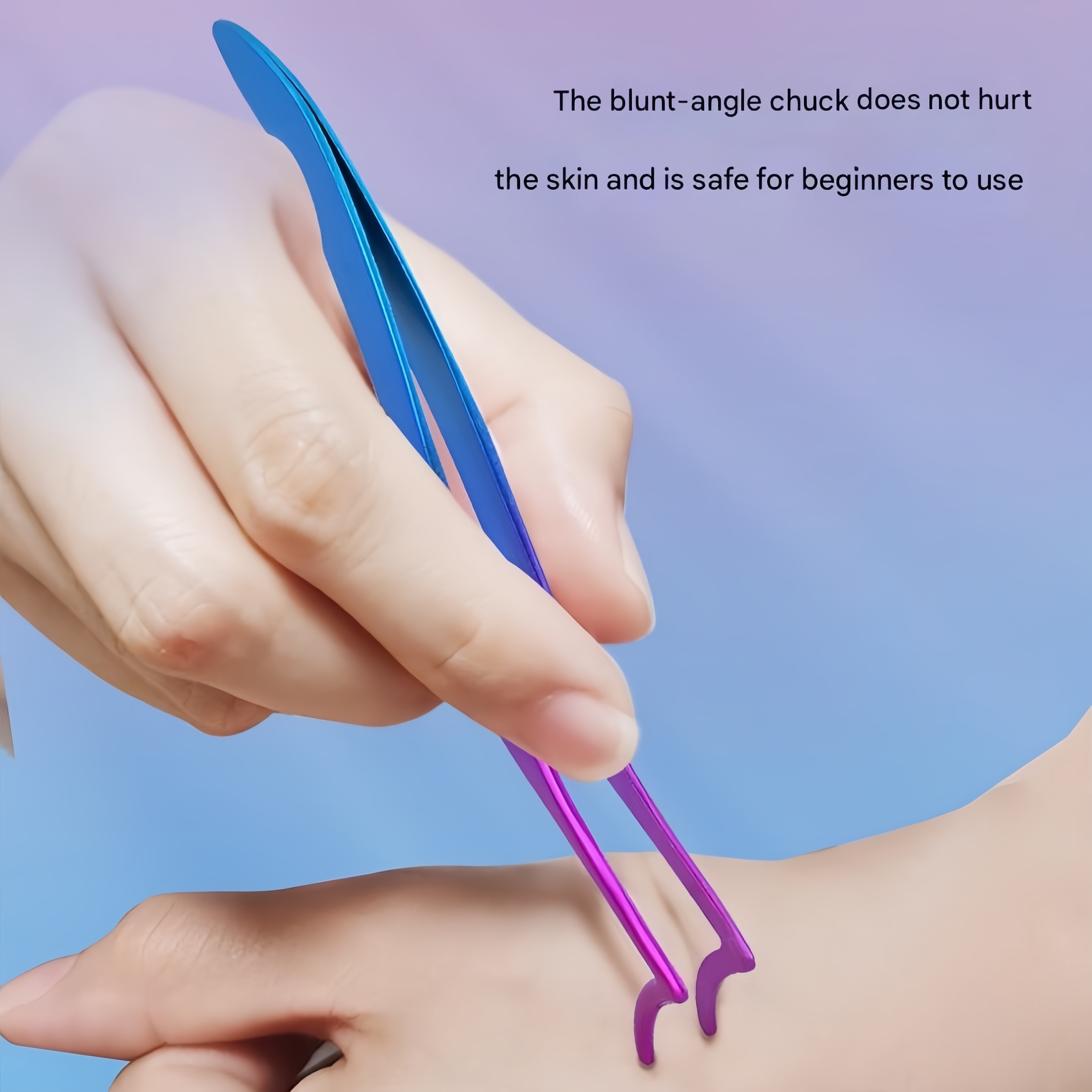 Beauty Tool for Beginners, Stainless Steel False Eyelash Tweezers, Seahorse Clip Eyelash Curler