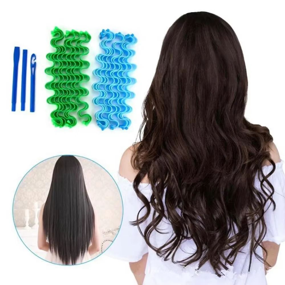 12 Piece Heatless Hair Curlers Soft Curling Rod Set