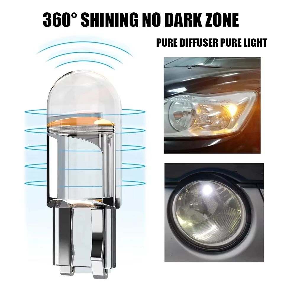 Super Bright W5W 194 T10 LED Car Bulb Set – 6000K White, Green, Blue, Red
