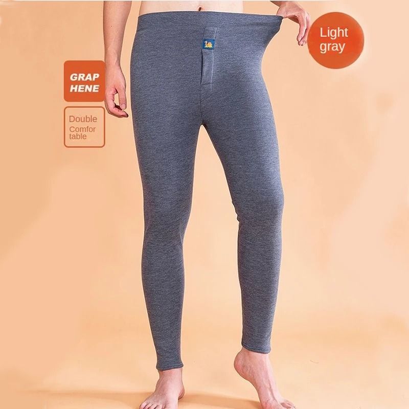 Mens Thermal Underwear Fleece Lined Winter Pants