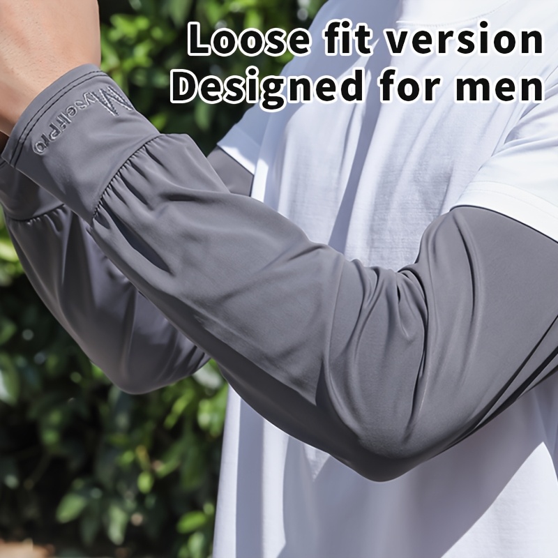 Cooling Arm Sleeves for Men – Breathable, Sun Protection, Ice Silk Sleeves for Summer Sports, Cycling, and Driving