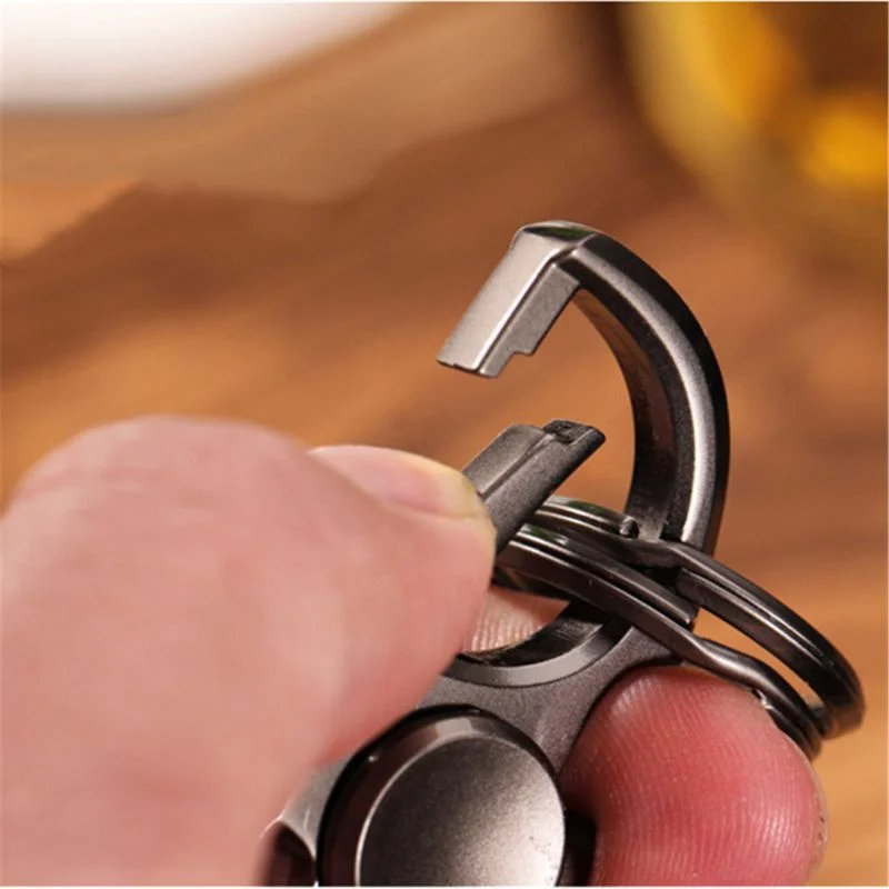 Anti-Anxiety Fidget Spinner Keychain Stress Relieving Finger Spinner with Bottle Opener